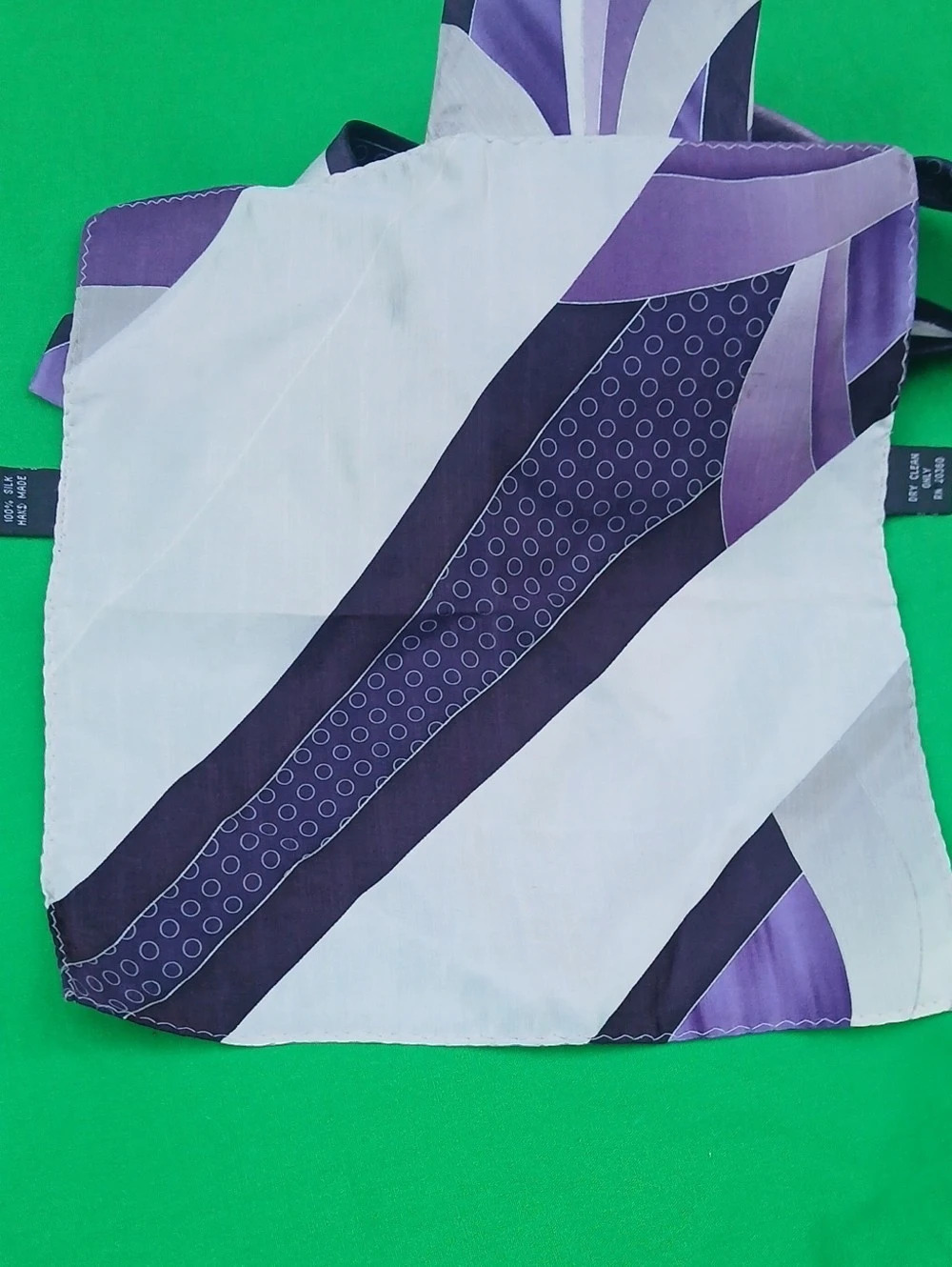 Portofino Purple & White Patterned Tie Set.. Vintage